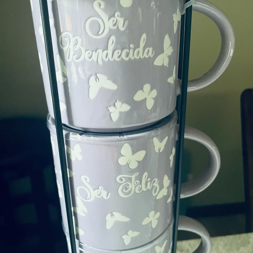 Signature Purple Stackable Mug Set